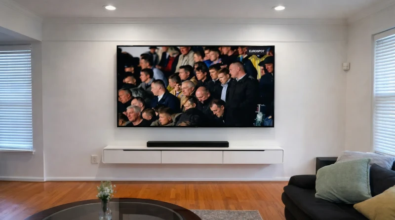 Finished TV mounting project stage with clean presentation