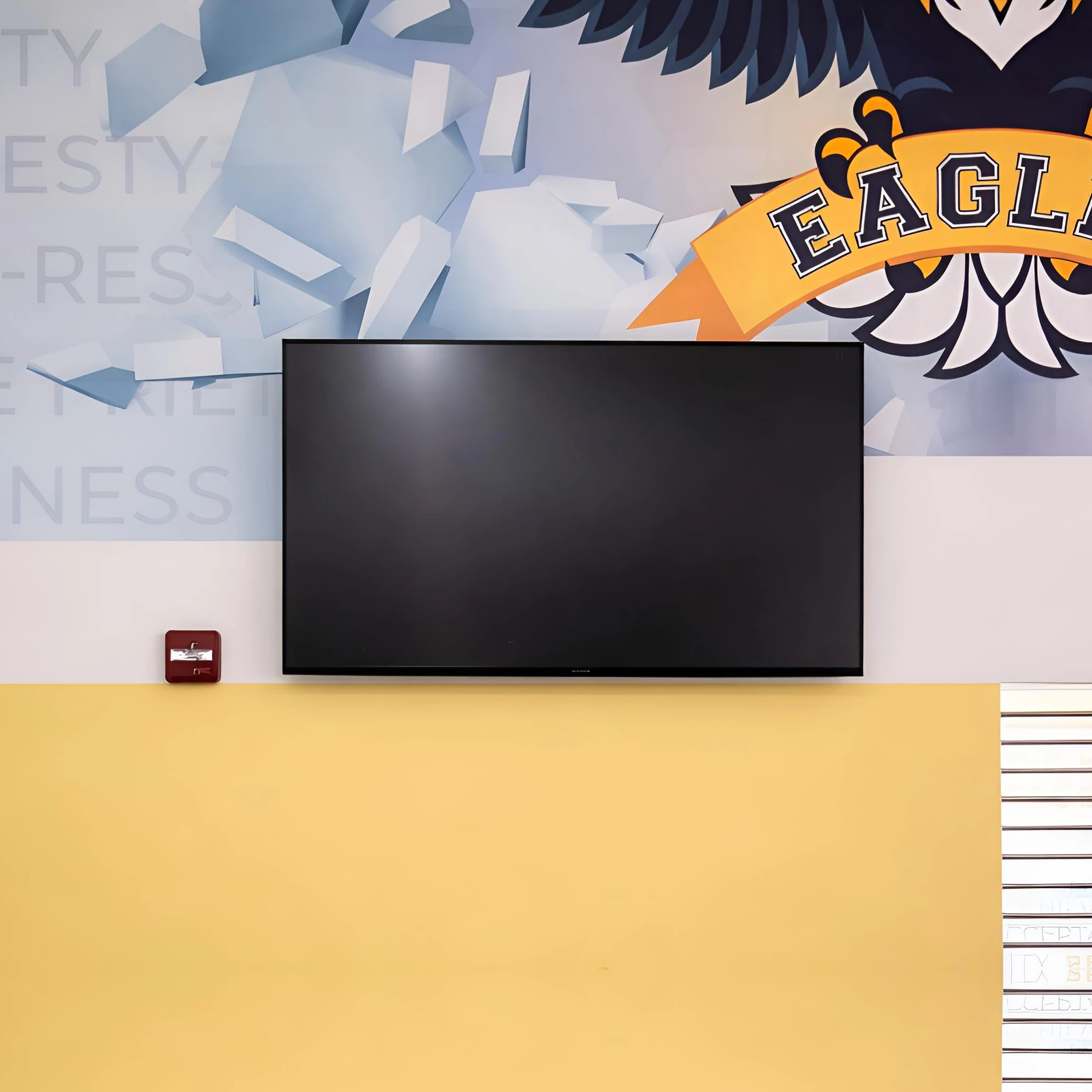 TV installation for a school digital display