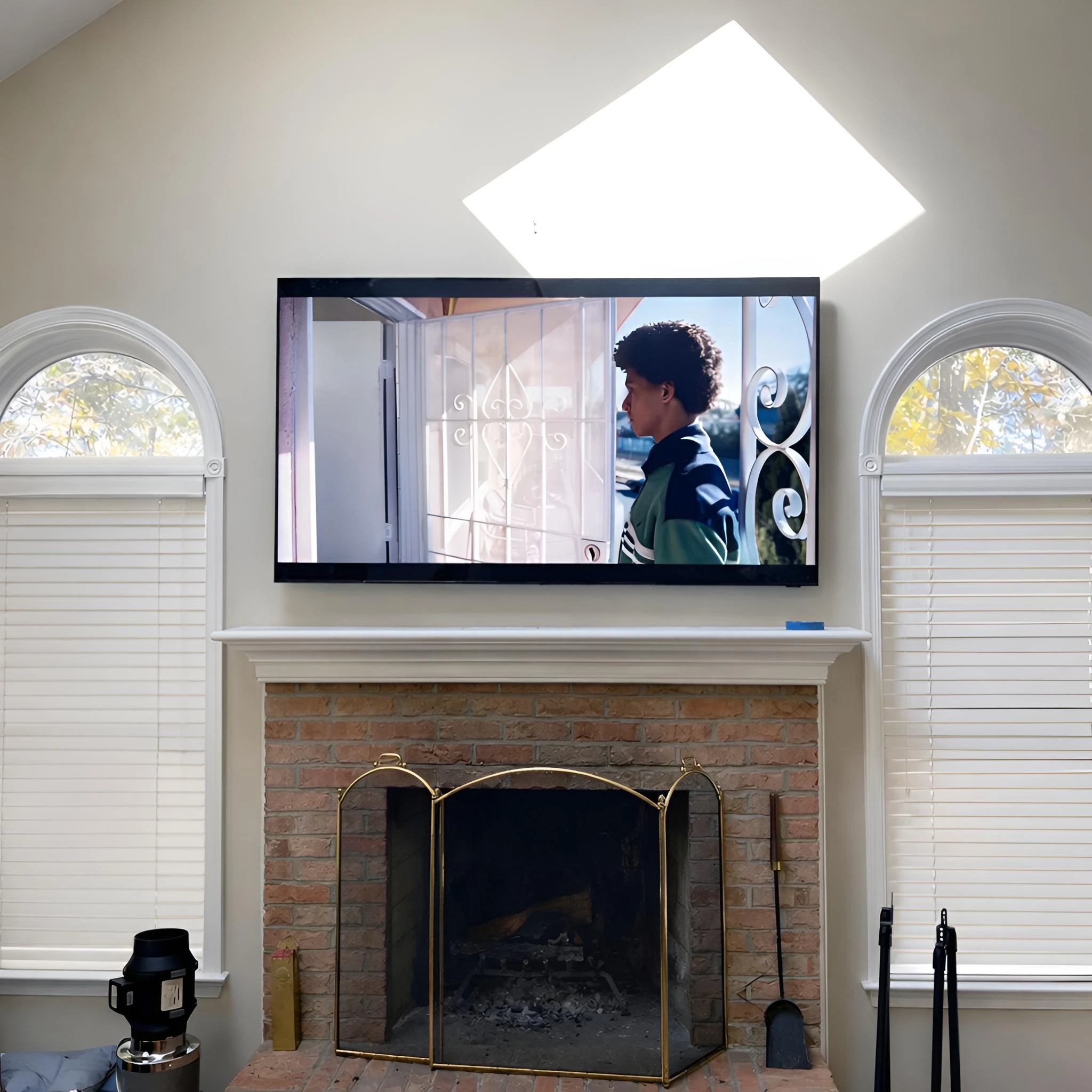 Fireplace TV mounting installation in Woodbridge VA