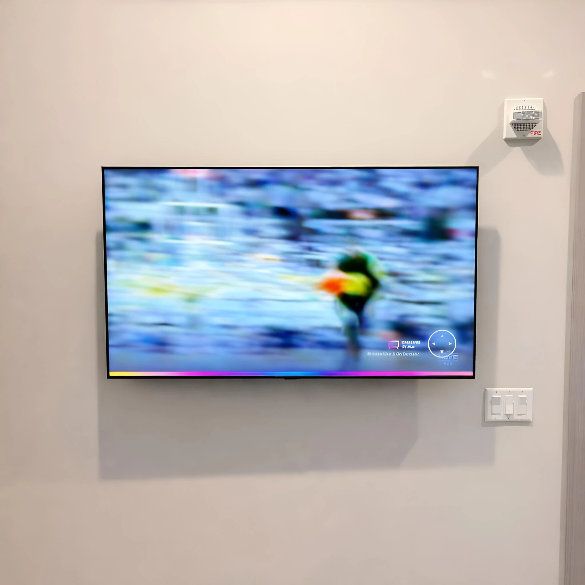 Second TV wall mount with in-wall wire concealment in Arlington VA