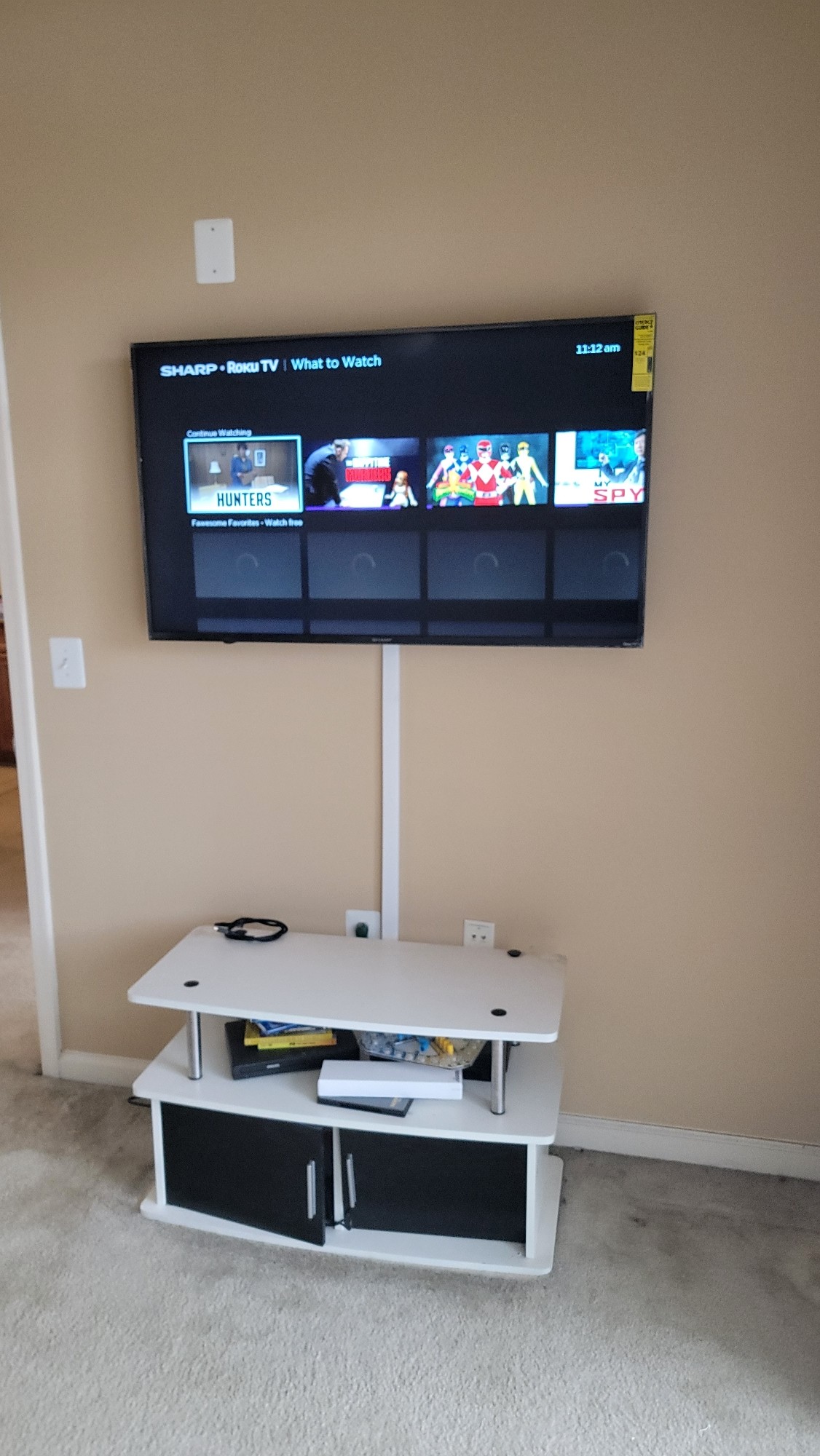 Second TV mounted with cable management in Woodbridge VA home